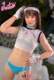 J-cute Doll シリコン製ラブドール 149cm Aカップ 平ら AGD10掲載画像のボディはリアルメイク付き サロペット 白いスポーツウェア