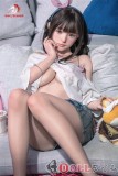 Doll senior 148cm Cカップ #22 弥耶（Miye）シリコンヘッド TPE材質ボディー 材質選択可能 ダッチワイフ 掲載画像はフルシリコン製 植毛タイプ  白い上着