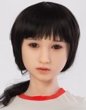 Sanhui Doll 158cm Dカップ #22ヘッド 口開閉機能選択可 【フェイシャルEX】機能対応可能 フルシリコン製ラブドール  半透明ブルー上衣