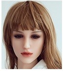 Sanhui Doll 158cm Dカップ #22ヘッド 口開閉機能選択可 【フェイシャルEX】機能対応可能 フルシリコン製ラブドール  半透明ブルー上衣