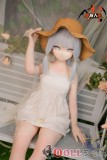 MOZU DOLL 130cm Aカップ 灵华ヘッド ソフトビニール製頭部+TPEヘッド一つ無料ゲット（オーラル機能あり、歯と舌付き）+TPE製ボディ 肌色＆眼球色＆メイク＆ウィッグ＆衣装は宣材写真と同じ COSPLAY原神の神里綾華 白いドレス