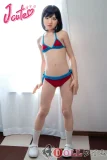 J-cute 137cm A-cup AGD19 萌咲（もえ）ヘッド  ラブドール 妹系 シリコンヘッド＋TPEボディ 赤と青のビキニ