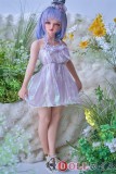 最新技術【フェイシャルEX】Sanhui Doll 105cm Aカップ ラブドール  シームレス #3 ヘッド フルシリコン製 ブルージーンズ 青いドレスと青いウィッグ