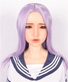 最新技術【フェイシャルEX】Sanhui Doll 105cm Aカップ ラブドール  シームレス #3 ヘッド フルシリコン製 ブルージーンズ 青いドレスと青いウィッグ