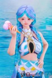 青髪Sino 143cm Cカップシリコンアニメドール (S56)