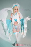 FUDOLL ラブドール 157cm Fカップ #J032 頭部 身長等選べる 高級シリコン頭部+TPE材質ボディ  ブルーのトップス