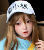 FUDOLL ラブドール 157cm Fカップ #YF007頭部 身長等選べる 高級シリコン頭部+TPE材質ボディ  ブルーのトップス