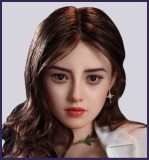 MMXDOLL（木木夕）163cm Dカップ  小橘子（Xiaojuzi）ヘッド  シリコン製リアルドール 基基大人メイク  白いドレス着用
