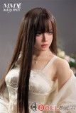 MMXDOLL（木木夕）163cm Dカップ  小橘子（Xiaojuzi）ヘッド  シリコン製リアルドール 基基大人メイク  白いドレス着用