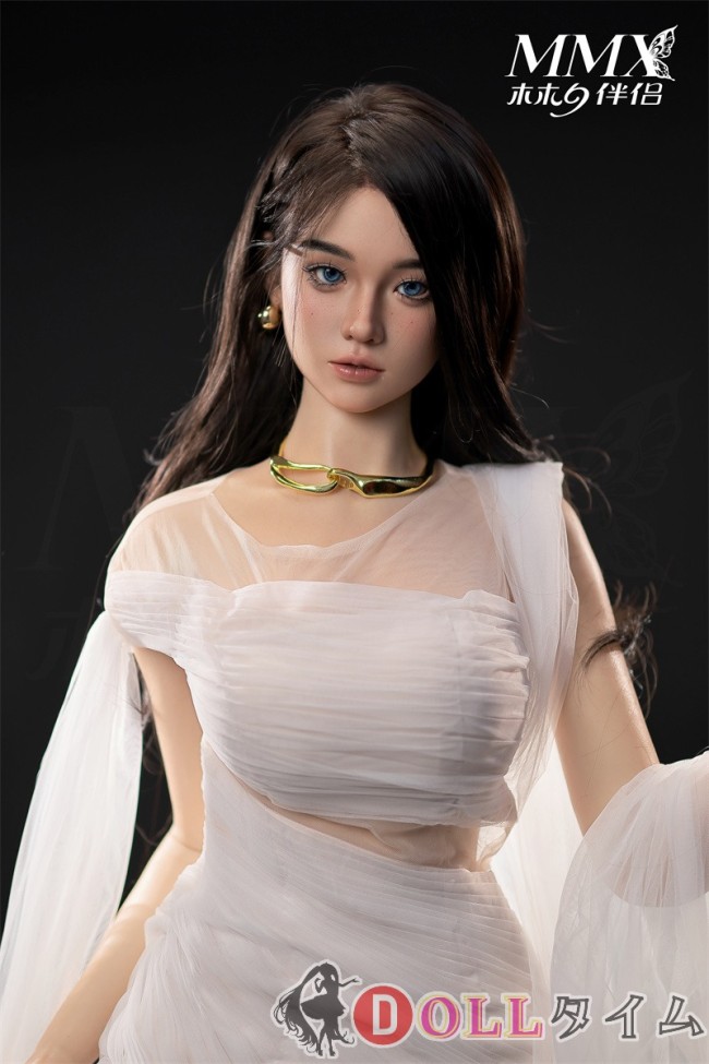MMXDOLL（木木夕）163cm Dカップ  小橘子（Xiaojuzi）ヘッド  シリコン製リアルドール 基基大人メイク②  白いドレス着用