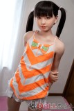 J-cute Doll シリコン製ラブドール 149cm Aカップ 平ら AGD01掲載画像のボディはリアルメイク付き オレンジ＆パープルビキニ