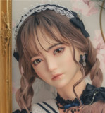 FUDOLL 157cm Iカップ #柳无霜（Liuwushuang）頭部 身長等選べる 高級シリコン頭部+TPE材質ボディ  ブルーのトップス ラブドール