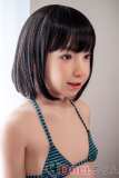 J-cute 137cm A-cup AGD02 （もえ）ヘッド  ラブドール 妹系 フルシリコン製 リアルドール 黒い長髪と白いドレス