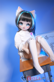 ソフトな姿勢で座っている呆呆ニャンのディテールショット