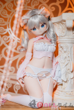 MW Girl(魔物姬) 85cm#1艾丽娅ビニールヘッド+ボディTPE/シリコン材質選択可能 白ドレス白タイツ 猫耳白髪美少女ドール