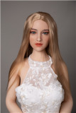Starpery 161cm Hカップ Ivoryヘッド シリコン製 – ゴールドドレスを纏う豊満セレブ系ラブドール