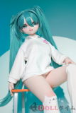 MW Girl(魔物姬) 85cm小音ビニールヘッド+TPE/シリコンボディー初音ミク風 COSPLAY 創者パーカー 少女型ドール