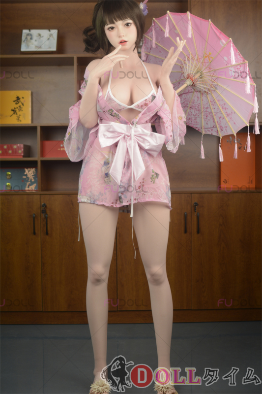 FUDOLL 165cm Fカップ 小茹ヘッド シリコン製– ピンクの和服と傘を持つ美少女ラブドール