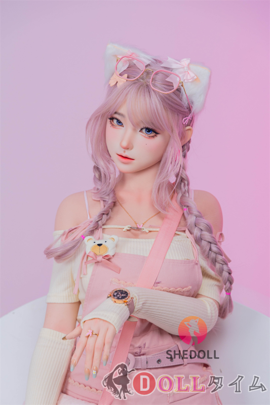 Shedoll 江小棠 168cm Eカップ シリコン製ドール｜ピンクのジャンパースカート＆眼鏡付きソフトガール系 材質など選択可能 等身大ドール