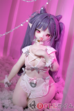 MW Girl(魔物姬) 138cmAカップ 可晴ヘッドボディ材質選択可能｜紫髪＆エプロン風ランジェリーの小胸ラブドール