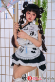 Sanhui Doll145cm Gカップ  小優ヘッド　シリコン製  黒白メイド風スタイルの少女系ラブドール