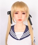 Sanhui Doll145cm Gカップ  小優ヘッド　シリコン製  黒白メイド風スタイルの少女系ラブドール