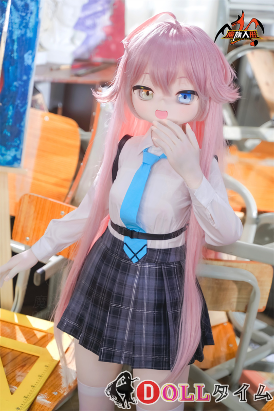 MOZU DOLL TPE製 130cm Aカップ星葉ヘッド｜教室シーン×ピンク髪JK制服の二次元ドール