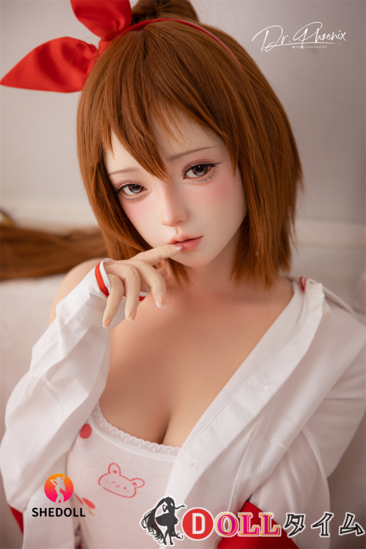SHEDOLL 148cm Dカップ 柠檬ヘッド シリコン製 赤い吊りスカートのドジっ子ラブドール