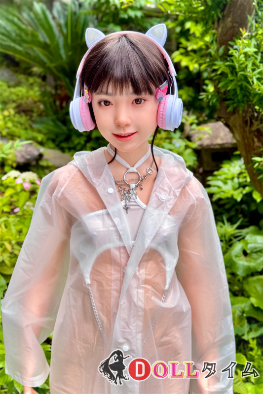 JCUTE 149cm AAカップ AGD02ヘッド シリコン製 白い透明レインコート＆白ストッキングのスレンダードール