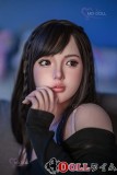 MDDOLL 166(C)cm Dカップ M18ヘッド ラブドール 黒いオフショルダーシャツとデニムショートパンツ
