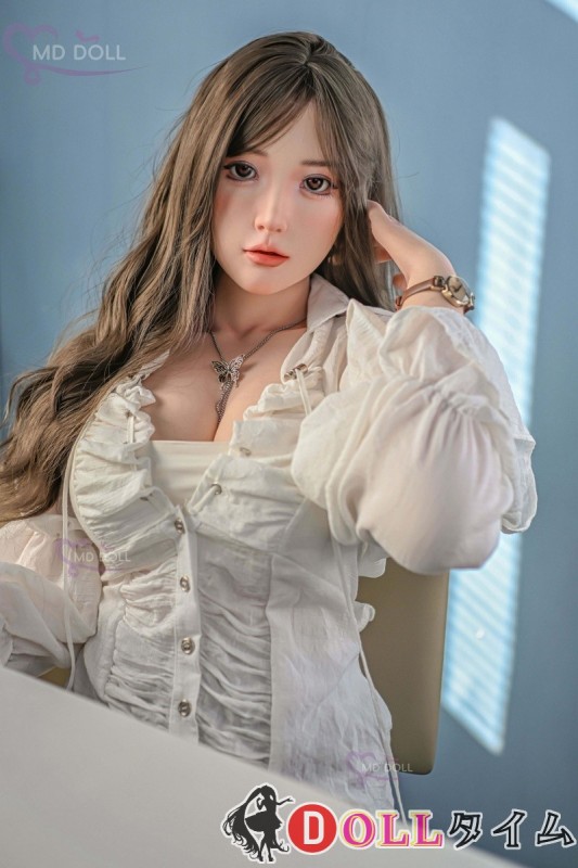 MDDOLL 166(C)cm Dカップ M17ヘッド シリコン製 ラブドール 白いシャツと灰色のスカートを着た美しいドール