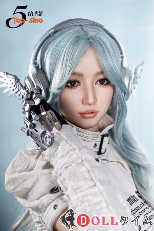 【アートワークカスタム版】TOP-SINO 167cm Eカップ T1Dヘッド シリコン製 白いロングドレス未来ロボット人形・未来女神ラブドール