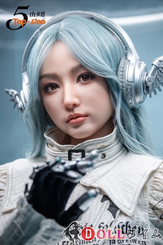 【アートワークカスタム版】TOP-SINO 167cm Eカップ T1Dヘッド シリコン製 白いロングドレス未来ロボット人形・未来女神ラブドール