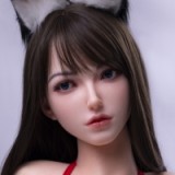 Real Lady 150cm Eカップ R8(ROS)ヘッド シリコン製 セクシーな黒レース風ドレスの欧美風ラブドール