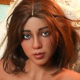 Real Lady 150cm Eカップ R8(ROS)ヘッド シリコン製 褐色肌の欧美風ラブドール セクシーなビキニ姿