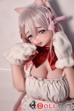 Elsa Babe 148cm S/M/L胸型  RAD051ヘッド 歌川美希 二次元ラブドール 白色メイド服 猫爪手袋