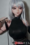 黒ゴスロリドレスを着たElsa Babe白髪御姐シリコン製ラブドール