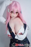 Elsa Babe 148cm S/M/L胸型 RAD007 ヘッド 横谷悠希子 シリコン製 黒サスペンダー付きピンク髪二次元ラブドール 巨乳美少女