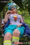FANREAL 155cm Fカップ Kelly（ROS）ヘッド シリコン製 欧米風ブラウン肌 休闲服装アウトドアラブドール