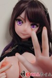 Elsa Babe 144cm Gカップ AHR013月咏彩奈ヘッド シリコン製 黒色露肩トップスと格子スカートの二次元ラブドール