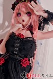 Elsa Babe 144cm Gカップ RAD047花守薰ヘッド シリコン製 赤い花冠と黒ドレスの二次元巨乳ラブドール
