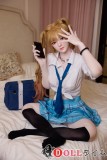 Starpery 163cm Cカップ Asuka Evaヘッド フルシリコン製 白シャツとブルーチェックスカートの援交風美少女ラブドール
