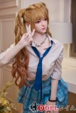 Starpery 163cm Cカップ Asuka Evaヘッド フルシリコン製 白シャツとブルーチェックスカートの援交風美少女ラブドール
