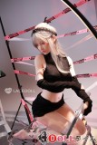 LACE DOLL 160cm Cカップ 晚冰ヘッド 材質選択可能 黒ミニスカ銀髪美少女ラブドール