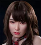 Sino Doll 154cm Jカップ S62ヘッド フルシリコン製 黒色セクシー戦闘服の銀髪ラブドール