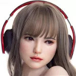 Sino Doll 154cm Jカップ S62ヘッド フルシリコン製 黒色セクシー戦闘服の銀髪ラブドール