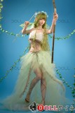 FUDOLL 169cm Hカップ 艾莉塔ヘッド エルフ ラブドール 緑透けロングドレスの妖艶ドール