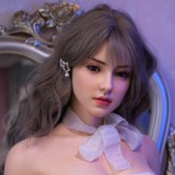 RZR DOLL 160cm Dカップ NO.23ボディ 楚儿ヘッド シリコン製 白オフショル＆格子スカート ラブドール 東方美少女 Delux-究極版&普通版選択可「R」シリーズ 【膣前庭】構造あり