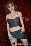 WM DOLL 160cm Aカップ LS#2ヘッド シリコンヘッド＋TPEボディ 黒色タンクトップとタイトスカートのセクシー欧美ラブドール
