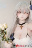 人偶箱庭 Doll Hakoniwa 160cm Eカップ Asebiヘッド シリコンヘッド＋TPEボディ 白いウェディングドレス姿の白髪アニメ風ラブドール